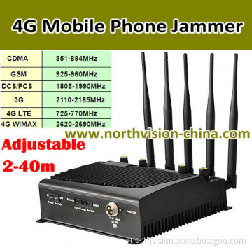4G Mobile Phone Signal Jammer with 40m Range